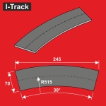 Hacker-Model MC24330B - H0 - Gleisbettungselemente für Märklin C, R3 = 515mm 30° (12 Stück)